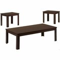 Homeroots Cappuccino Table Set - 3 Piece 366075